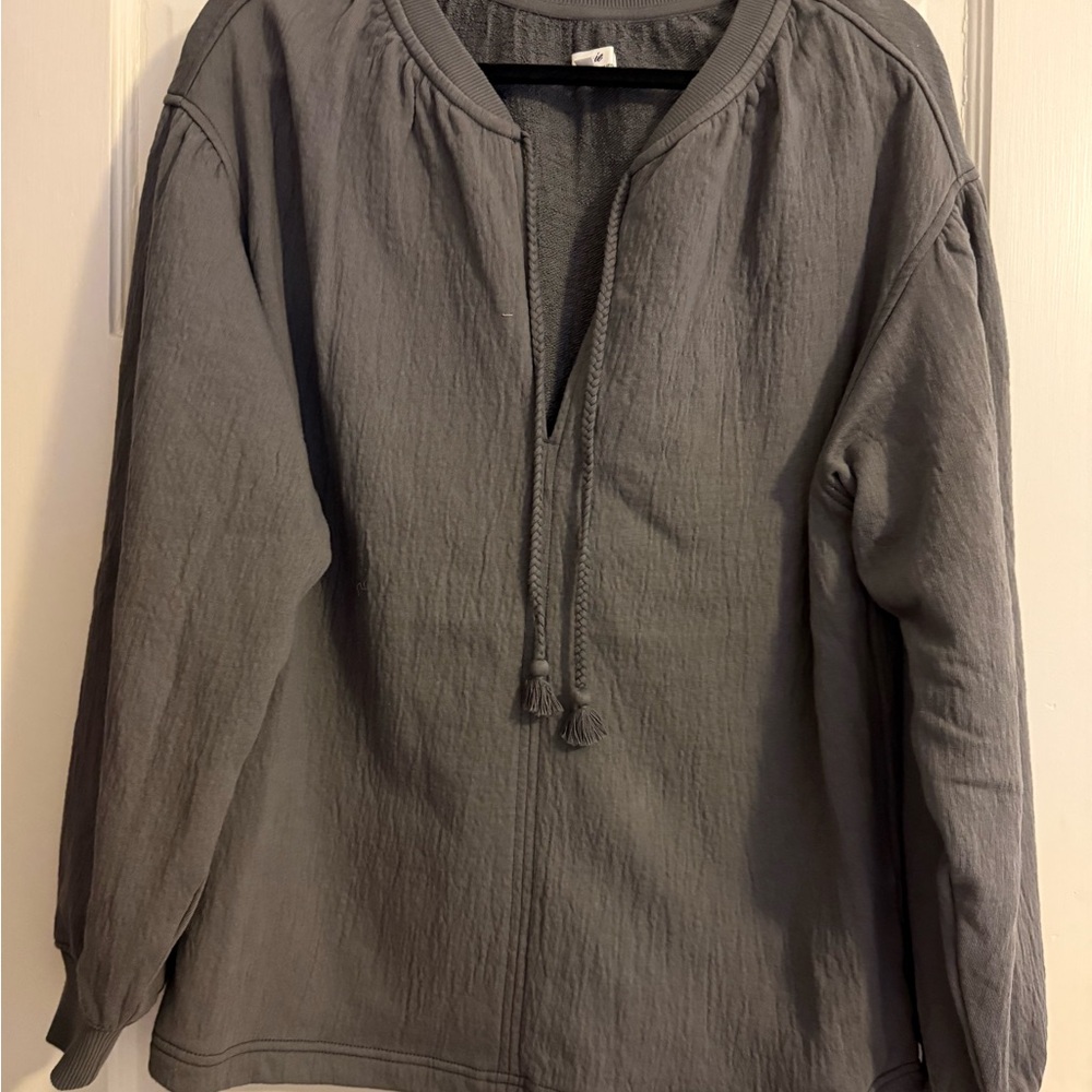 Aerie Women’s Charcoal Cozy Knit Top Size XXS